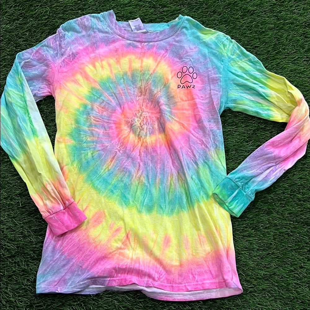 PAWZ Long sleeve Tshirt. - Tie Dye